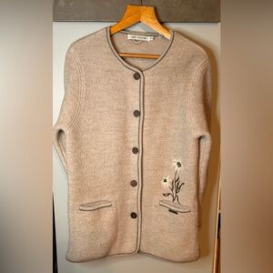 100% wool handmade cardigan